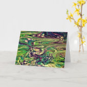 Abstraite Color Study 299, carte (Fleur jaune)