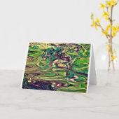 Abstraite Color Study 299, carte (Fleur jaune)