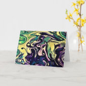 Abstraite Color Study 308, carte (Fleur jaune)