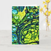 Abstraite Color Study 308, carte (Fleur jaune)