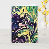 Abstraite Color Study 308, carte (Fleur jaune)