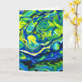 Abstraite Color Study 317, carte (Fleur jaune)
