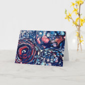 Abstraite Color Study 336, carte (Fleur jaune)