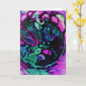 Abstraite Color Study 379, carte (Fleur jaune)