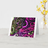 Abstraite Color Study 399, carte (Fleur jaune)