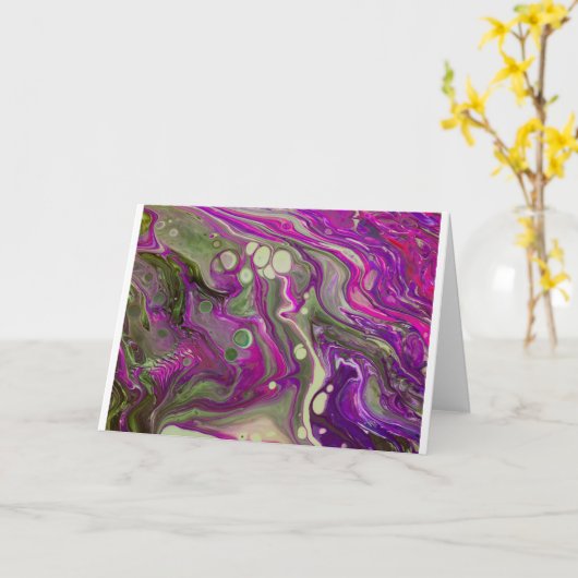 Abstraite Color Study 402, carte (Fleur jaune)