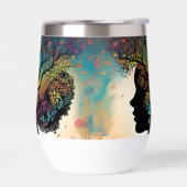 Abstraite Dame Mère Nature Arbres Et Fleurs, (Gauche)