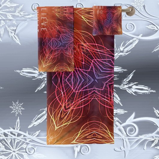 Abstraite explosion d'ensemble de serviettes de ba