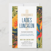 Abstraite Floral Ladies Church Invitation (Devant)