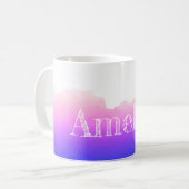 Abstraite lavande aquarelle motif tasse à café (Devant gauche)