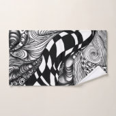 Abstraite ligne noire et blanche (Serviette à main)