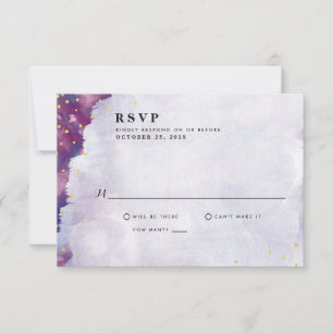Abstraite moderne Watercolor Wedding Cartes RSVP