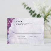 Abstraite moderne Watercolor Wedding Cartes RSVP (Debout devant)