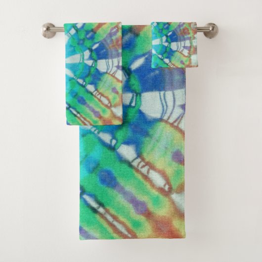 Abstraite plage moderne Turquoise Batik Tie Dye (En situation)