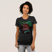 Abstraite Rose dames humoristique T-shirt Saint Va (Devant entier)