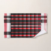 Abstraite Rouge Noir Plaid Collection moderne (Serviette à main)