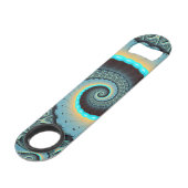 Abstraite spirale d'art fractal bleu turquoise ora (Dos Angle)