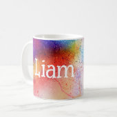 Abstraite tasse à café motif couleur aquarelle (Devant gauche)