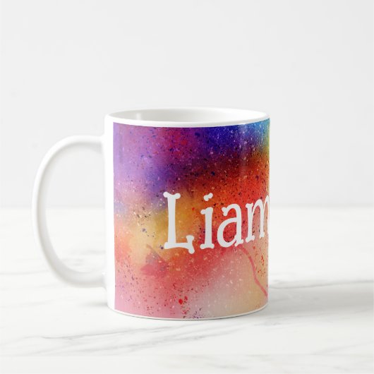 Abstraite tasse à café motif couleur aquarelle (Gauche)