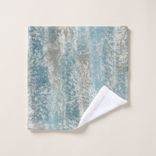 Abstraite teintes douces gris Turquoise (Gant de toilette)