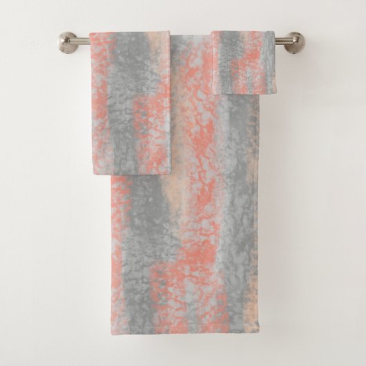 Abstraite teintes molles Corail Peach Grey (En situation)