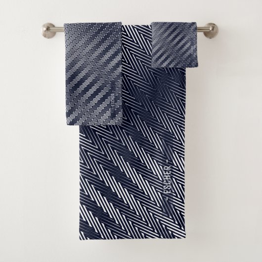 Abstraites bandes géométriques noires et blanches  (En situation)