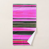 Abstraites Bandes Verticales Rose Et Vert 704 (Serviette à main)