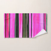 Abstraites Bandes Verticales Rose Et Vert 704 (Serviette à main)