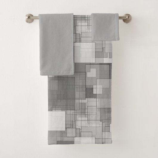 Abstraits Carrés d'argent moderne (En situation)