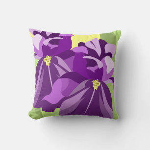 Abstraits Coussins de l'Iris Floral Violet