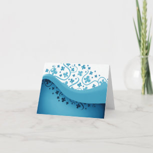 Abstraits de papillons bleus Cartes pour notes