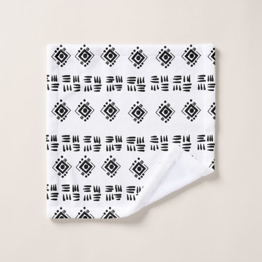 Abstraits Noirs blancs (Gant de toilette)