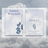 Abstraits nuages bleus écoutant la carte d'afficha