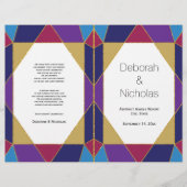 Abstraits tons bijoux programme de mariage moderne (Devant)