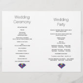 Abstraits tons bijoux programme de mariage moderne (Dos)