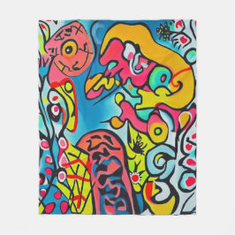Abstraktes Design Fleece Deken