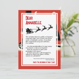 Absurdistische Dada-brief van de Kerstman Kaart