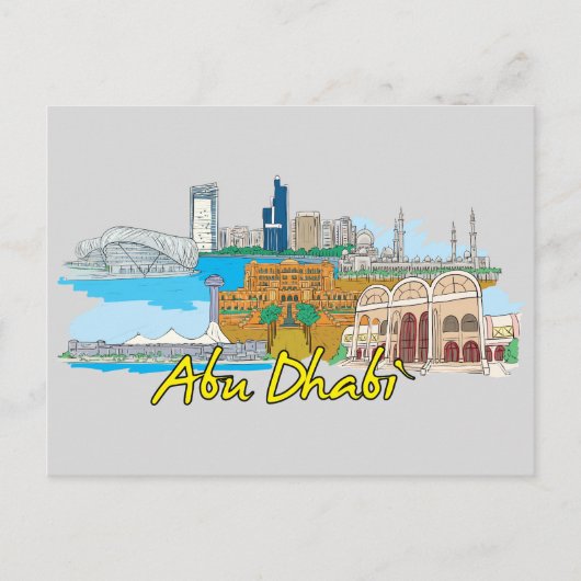Abu Dhabi, beroemde stad van de Verenigde Arabisch Briefkaart (Voorkant)