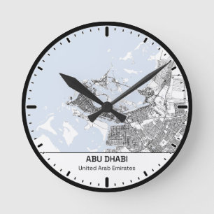 Abu Dhabi Klok Stad Lijn Kunst