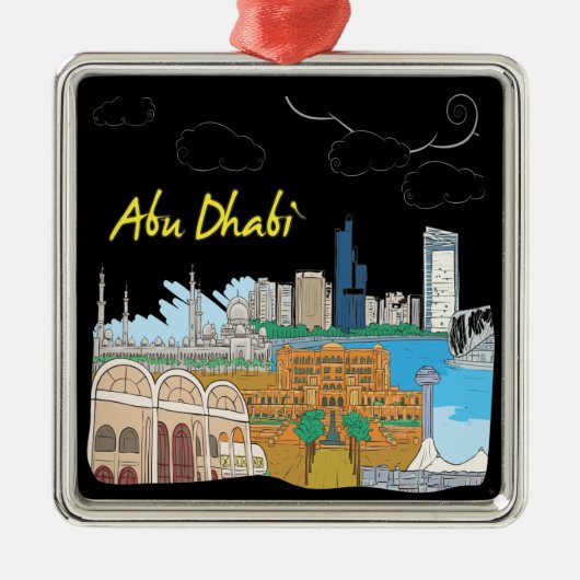 Abu Dhabi Metalen Ornament (Voorkant)