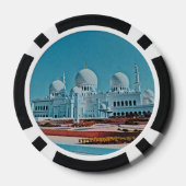 Abu Dhabi Mosque schilderij Poker Chips (Achterkant)