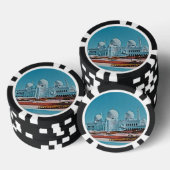 Abu Dhabi Mosque schilderij Poker Chips (Opstapeling)