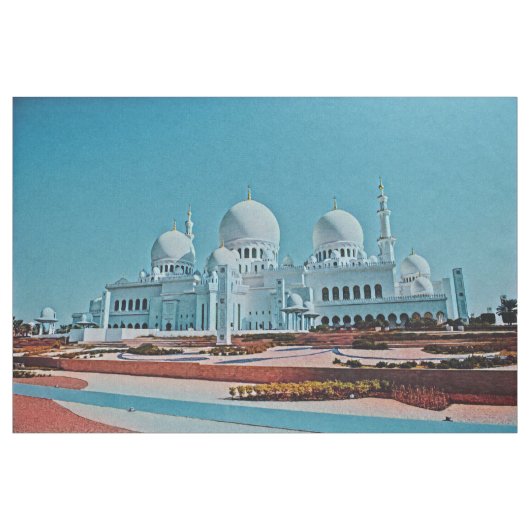 Abu Dhabi Mosque schilderij Stof (Yard (91,4 cm))