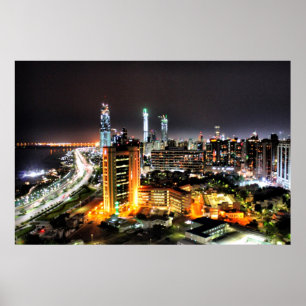 Abu Dhabi Night Poster