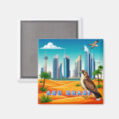 🌴 Abu Dhabi Reis Souvenir Aandenken 🕌 Magneet (Voorkant / Achterkant)