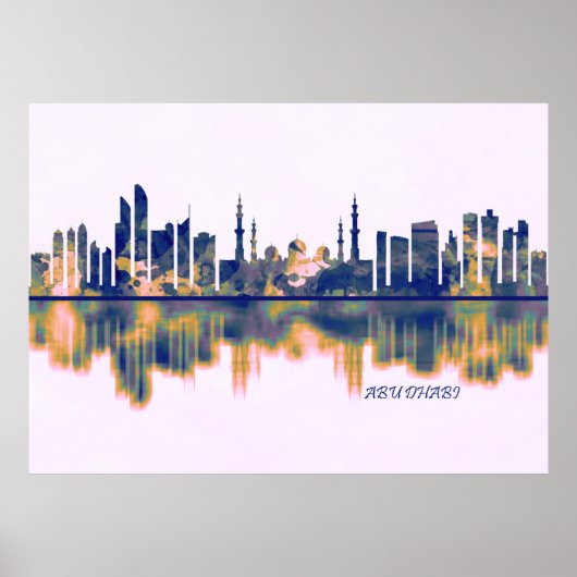 Abu Dhabi Skyline Poster (Voorkant)