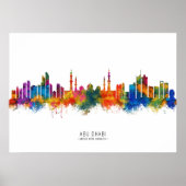 Abu Dhabi UAE Skyline Poster (Voorkant)