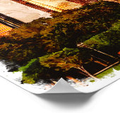 Abu Dhabi UAE Waterverf Skyline Poster (Hoek)