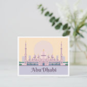 Abu Dhabi VAE Pastelreizen Briefkaart (Staand voorkant)