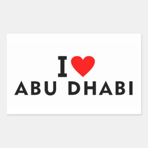 Abu Dhabi VAE verenigde arabische emiraten liefdes Rechthoekige Sticker
